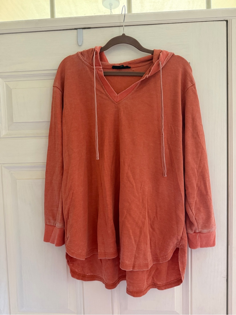 Jane & Delancey Washed Orange Hooded Top